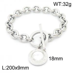 Stainless Steel Stone Bracelet - KB163303-Z