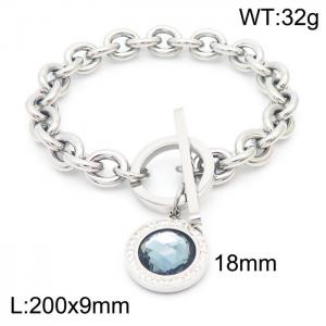 Stainless Steel Stone Bracelet - KB163304-Z