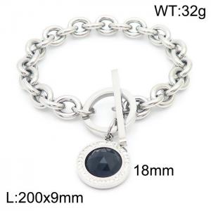 Stainless Steel Stone Bracelet - KB163305-Z