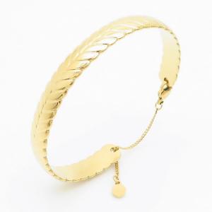Stainless Steel Gold-plating Bangle - KB163376-QY