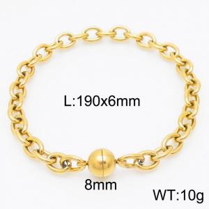 Stainless Steel Gold-plating Bracelet - KB163492-Z