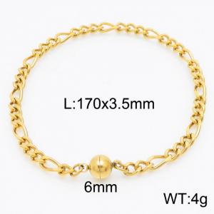 Stainless Steel Gold-plating Bracelet - KB163503-Z