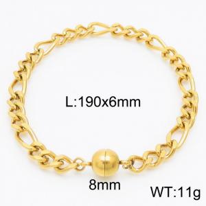 Stainless Steel Gold-plating Bracelet - KB163504-Z