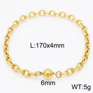 Stainless Steel Gold-plating Bracelet - KB163509-Z