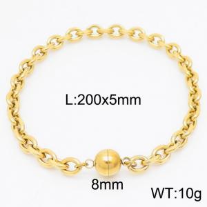 Stainless Steel Gold-plating Bracelet - KB163510-Z