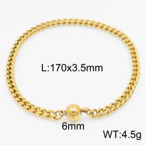Stainless Steel Gold-plating Bracelet - KB163512-Z