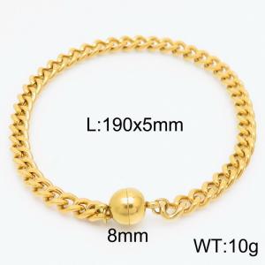 Stainless Steel Gold-plating Bracelet - KB163513-Z