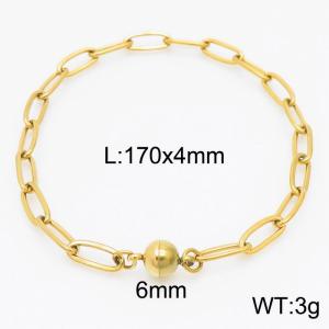 Stainless Steel Gold-plating Bracelet - KB163521-Z