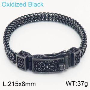 SS Oxidized Bracelet - KB163665-JX