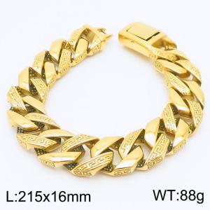 Stainless Steel Gold-plating Bracelet - KB163670-JX