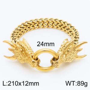 Stainless Steel Gold-plating Bracelet - KB163677-JX