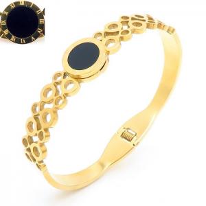 Stainless Steel Gold-plating Bangle - KB164195-CM