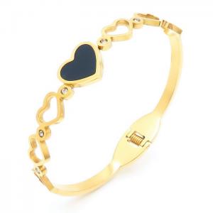 Stainless Steel Stone Bangle - KB164201-CM