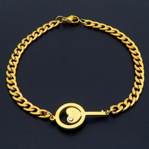 Stainless Steel Gold-plating Bracelet - KB164286-AL