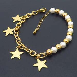 Stainless Steel Gold-plating Bracelet - KB164664-HR