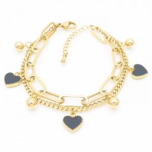 Stainless Steel Gold-plating Bracelet - KB164683-HR