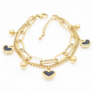 Stainless Steel Gold-plating Bracelet - KB164698-HR