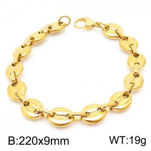 Stainless Steel Gold-plating Bracelet - KB164802-Z
