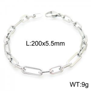 Men's and women's bracelets with minimalist stainless steel geometric chain - KB165130-Z