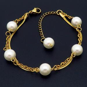 Stainless Steel Gold-plating Bracelet - KB165266-BJ