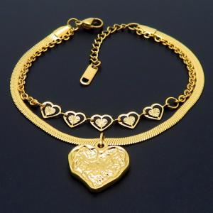 Stainless Steel Gold-plating Bracelet - KB165270-BJ