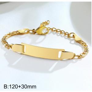Stainless Steel Gold-plating Bracelet - KB165492-WGSF