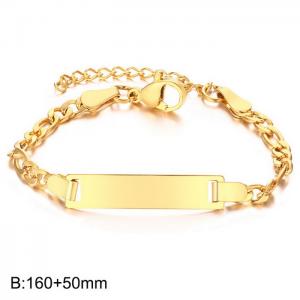 Stainless Steel Gold-plating Bracelet - KB165494-WGSF