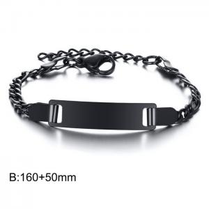 Stainless Steel Black-plating Bracelet - KB165495-WGSF