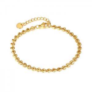 Stainless Steel Gold-plating Bracelet - KB165517-WGTY