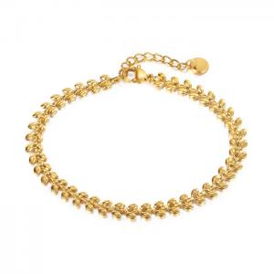 Stainless Steel Gold-plating Bracelet - KB165518-WGTY