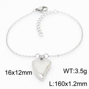 Wholesale Heart Stainless Steel Bracelets & Bangles Charms Jewlry Women - KB165582-Z