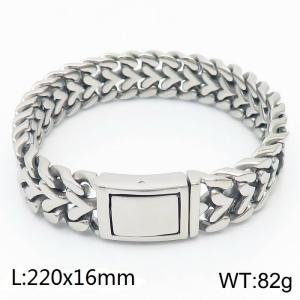 Stainless steel special chain V-section chain fashion bracelet - KB166020-KJX