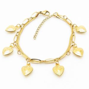 Stainless Steel Gold-plating Bracelet - KB166171-BJ