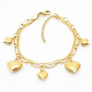 Stainless Steel Gold-plating Bracelet - KB166172-BJ