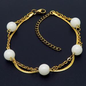 Stainless Steel Gold-plating Bracelet - KB166175-BJ