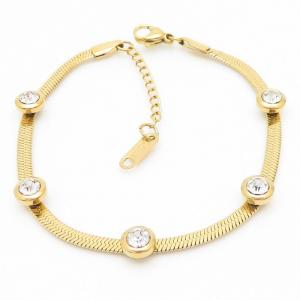 Stainless Steel Gold-plating Bracelet - KB166177-HR
