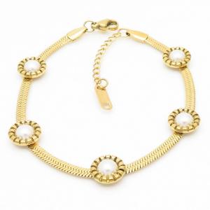 Stainless Steel Gold-plating Bracelet - KB166178-HR