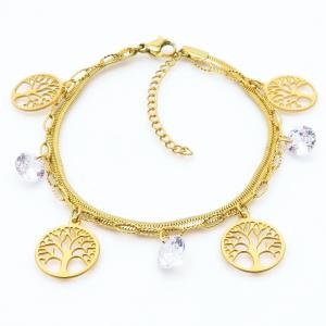 Stainless Steel Gold-plating Bracelet - KB166594-DL