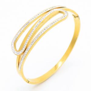 Stainless Steel Stone Bangle - KB166703-CM