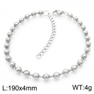 Stainless Steel Bead Chain Bracelets Women Silver Color - KB166899-Z