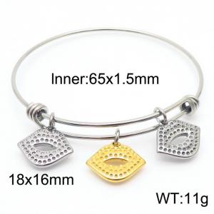 Stainless Steel Special Bracelets Women Silver Color - KB166912-Z