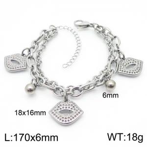Stainless Steel Special Bracelets Women Silver Color - KB166917-Z