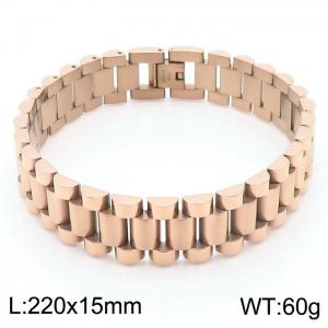Rose Gold Classic Foreign Trade Stainless Steel Adjustable Strap Watch Bracelet - KB167046-K