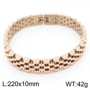 Rose Gold-Plating Classic Foreign Trade Stainless Steel Adjustable Strap Bracelet - KB167052-K