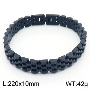 Black Classic Foreign Trade Stainless Steel Adjustable Strap Bracelet - KB167053-K