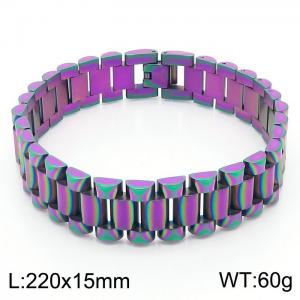 Iridescent Classic Foreign Trade Stainless Steel Adjustable Strap Bracelet - KB167055-K