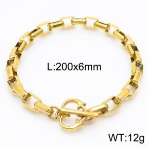 Fashion Korean version cut edge long box chain peach heart buckle bracelet - KB167749-Z