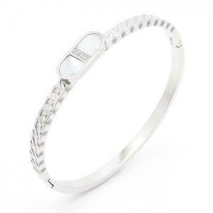 Stainless Steel Stone Bangle - KB167801-HM