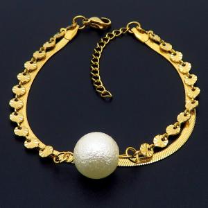 Stainless Steel Gold-plating Bracelet - KB167842-BJ