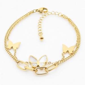 Stainless Steel Gold-plating Bracelet - KB168093-HM